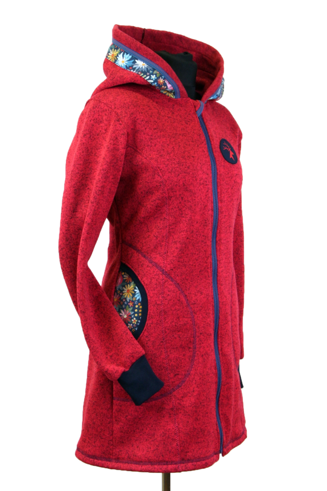 Svetrový kabát Rýbrcoul, červený