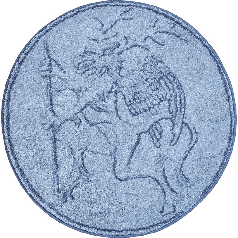 RÝBRCOUL - Kruhová předložka ø 80 cm, šedá