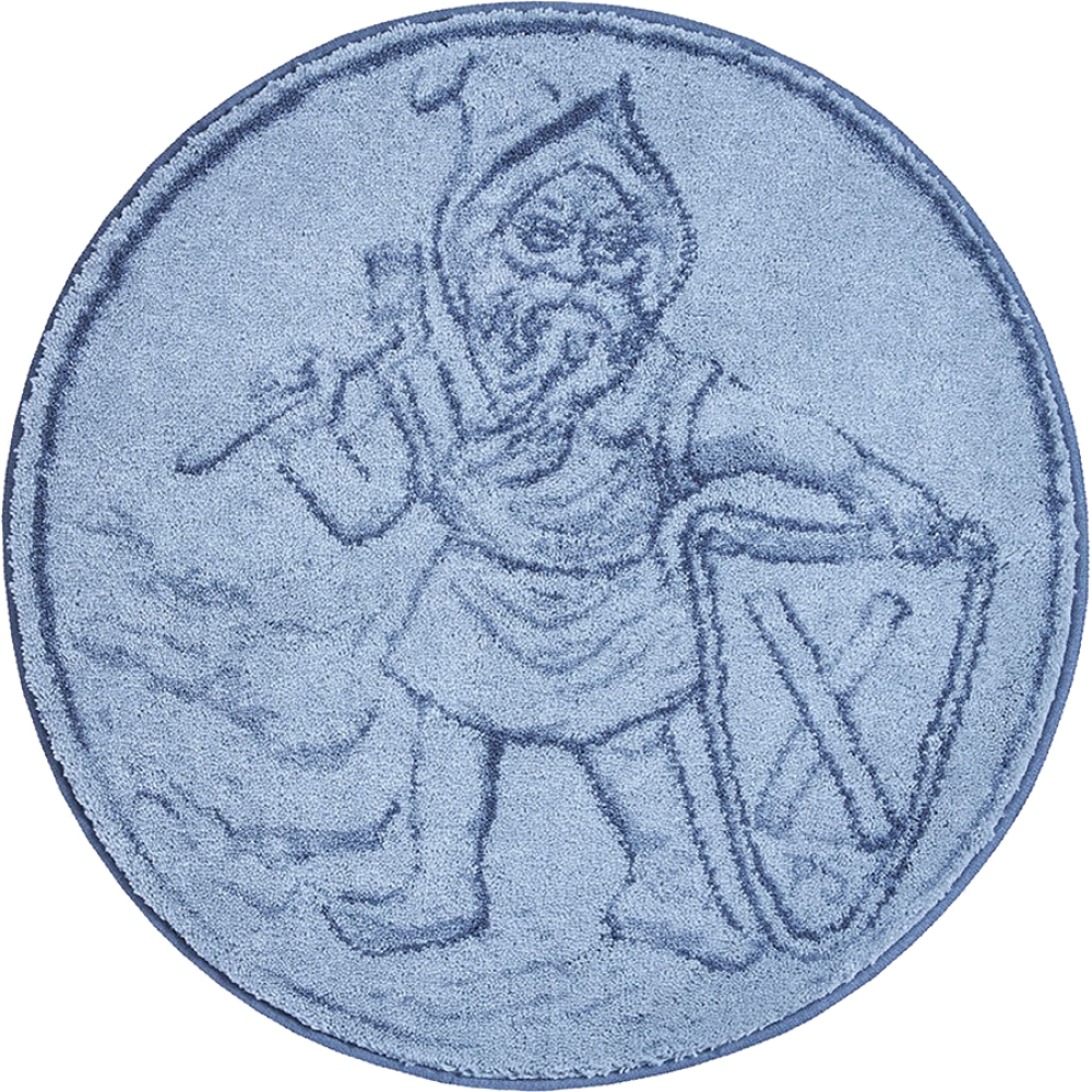 PERMONÍK - Kruhová předložka ø 80 cm, šedá