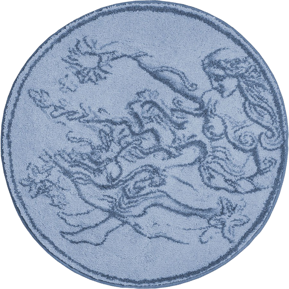 VÍLA - Kruhová předložka ø 80 cm, šedá